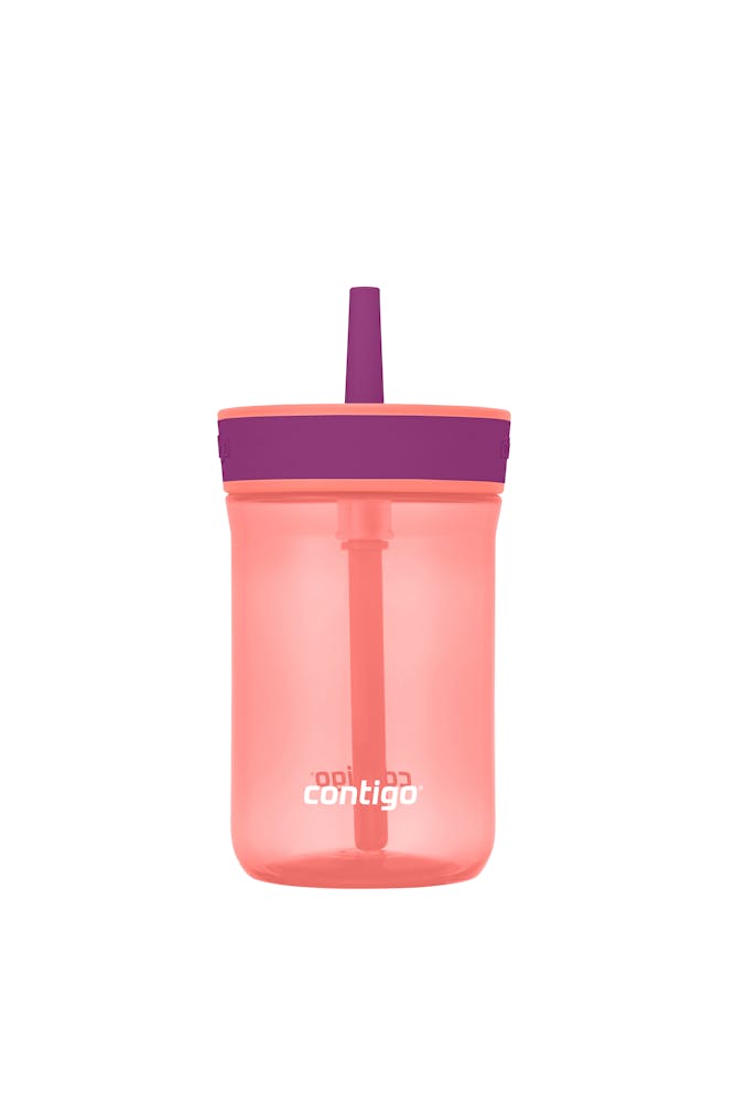 Kids’ Leighton Straw Tumbler with Spill-Proof Leak-Proof Lid, 14oz Y5