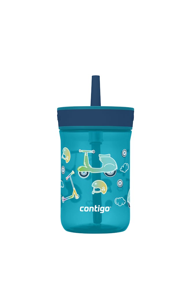 Kids’ Leighton Straw Tumbler with Spill-Proof Leak-Proof Lid, 14oz Y5