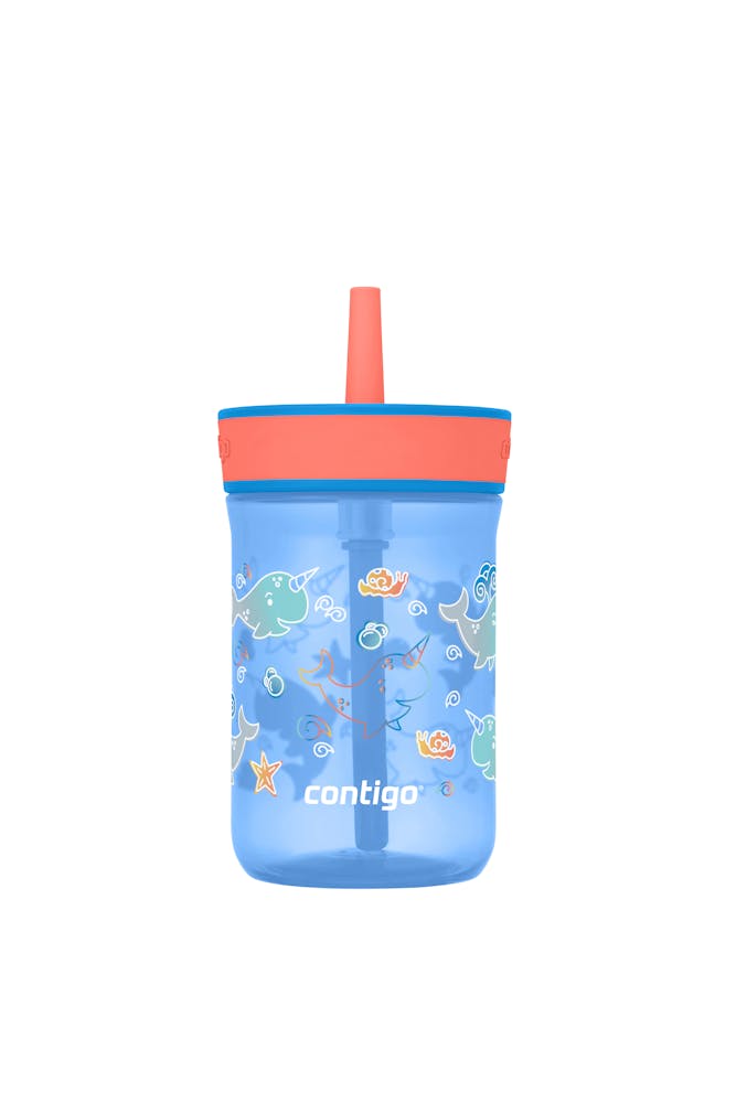 Kids’ Leighton Straw Tumbler with Spill-Proof Leak-Proof Lid, 14oz Y5