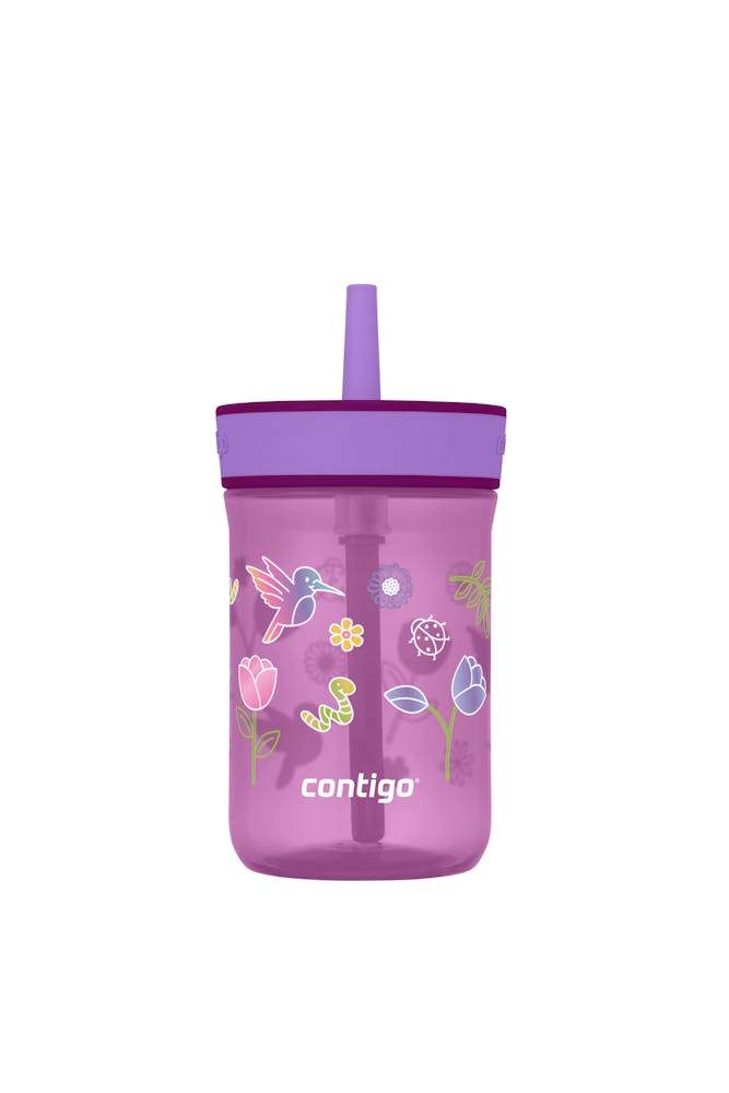 Kids’ Leighton Straw Tumbler with Spill-Proof Leak-Proof Lid, 14oz Y5