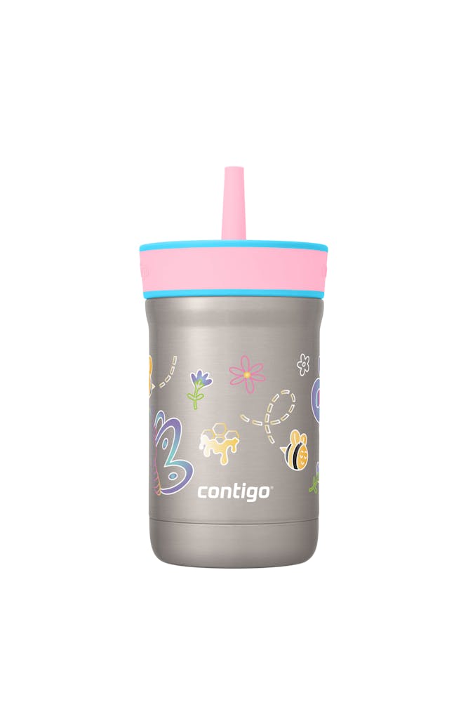 Kids Leighton Spill-Proof Stainless Steel Tumbler with Straw, 12oz P3
